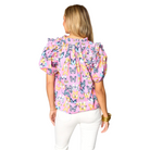 Essie Ruffle Short Sleeve Top in Feelin' Butterflies - FAIRLEY FANCY