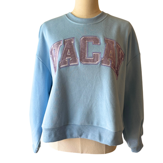Light Blue 'Vacay' Sweatshirt - FAIRLEY FANCY