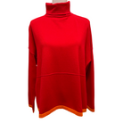 Multicolor Long Sleeve Turtleneck in Red - Fairley Fancy