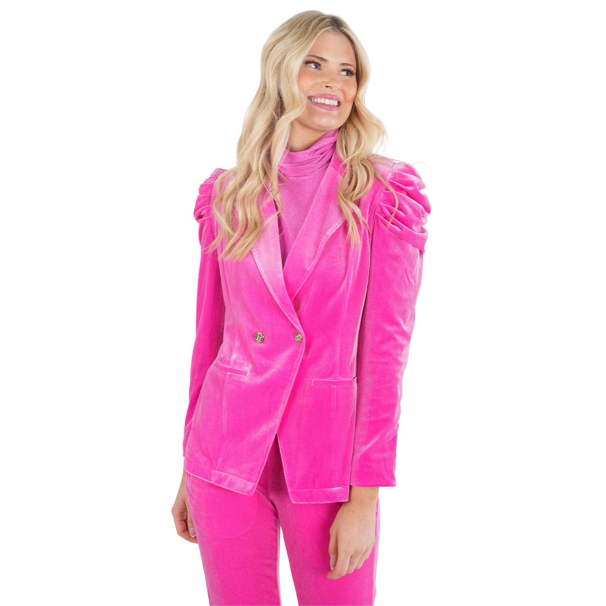 Bradshaw Blazer in Fuchsia Fedora - Fairley Fancy