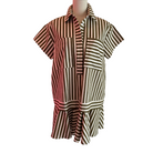 Striped Mini Shirt Dress - Fairley Fancy