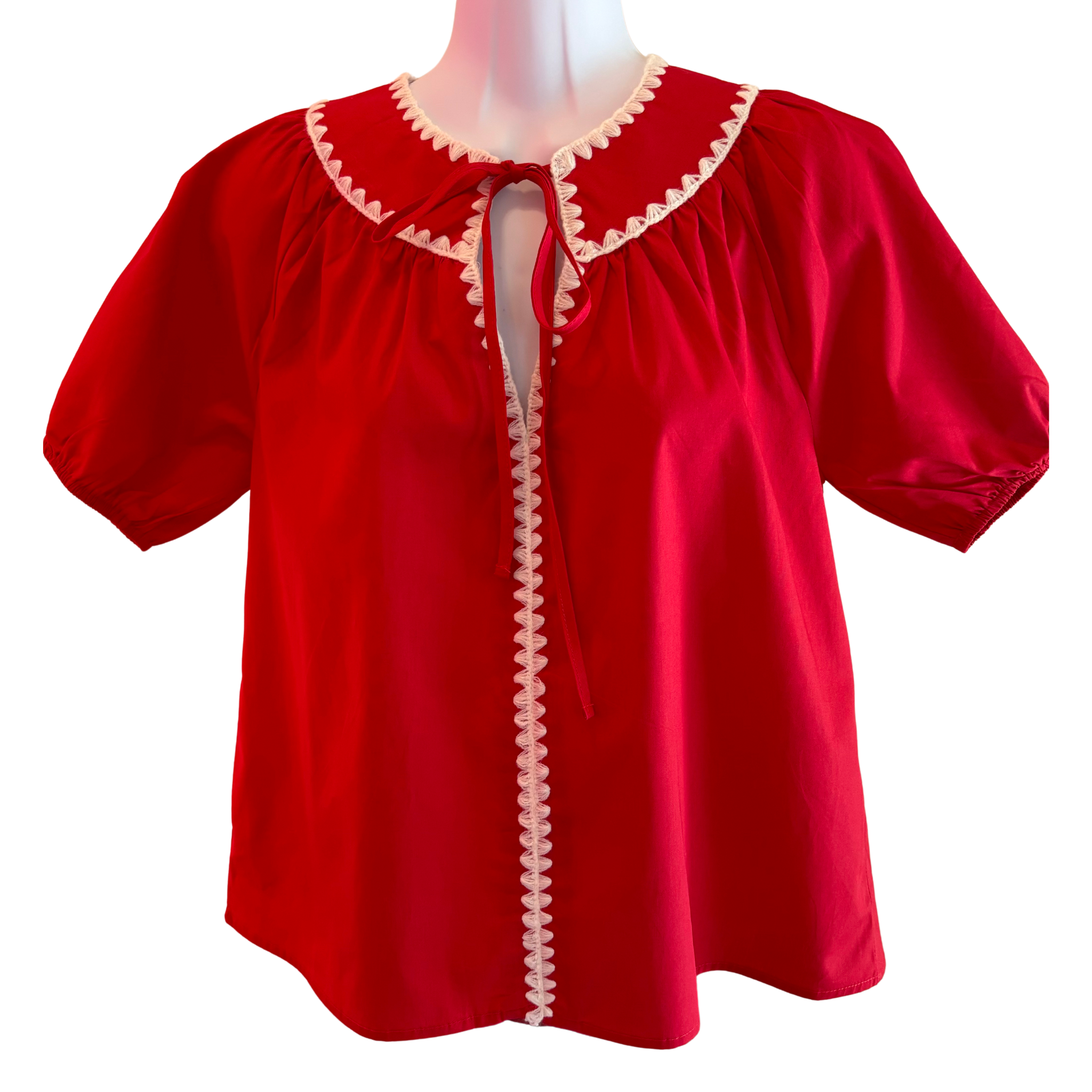 Blouse with White Detail - Fairley Fancy