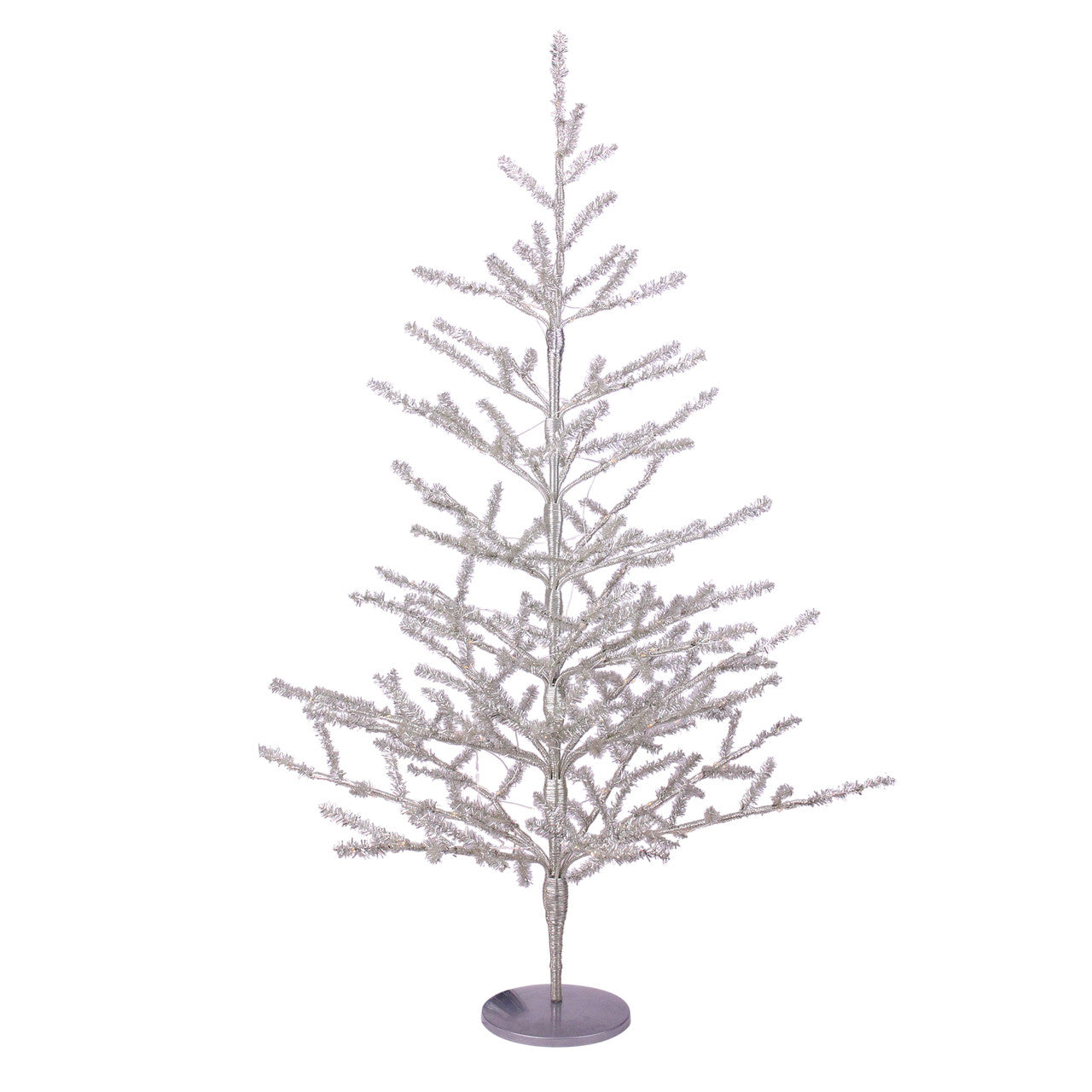 40" high Tinsel Tree with White Lights-Fairley Fancy