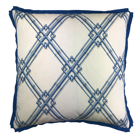 Bambou Blue with Cupcake Flange Pillow - Fairley Fancy