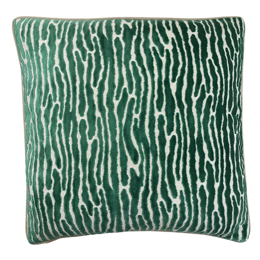 Bedrock in Emerald Velvet Pillow - Fairley fancy
