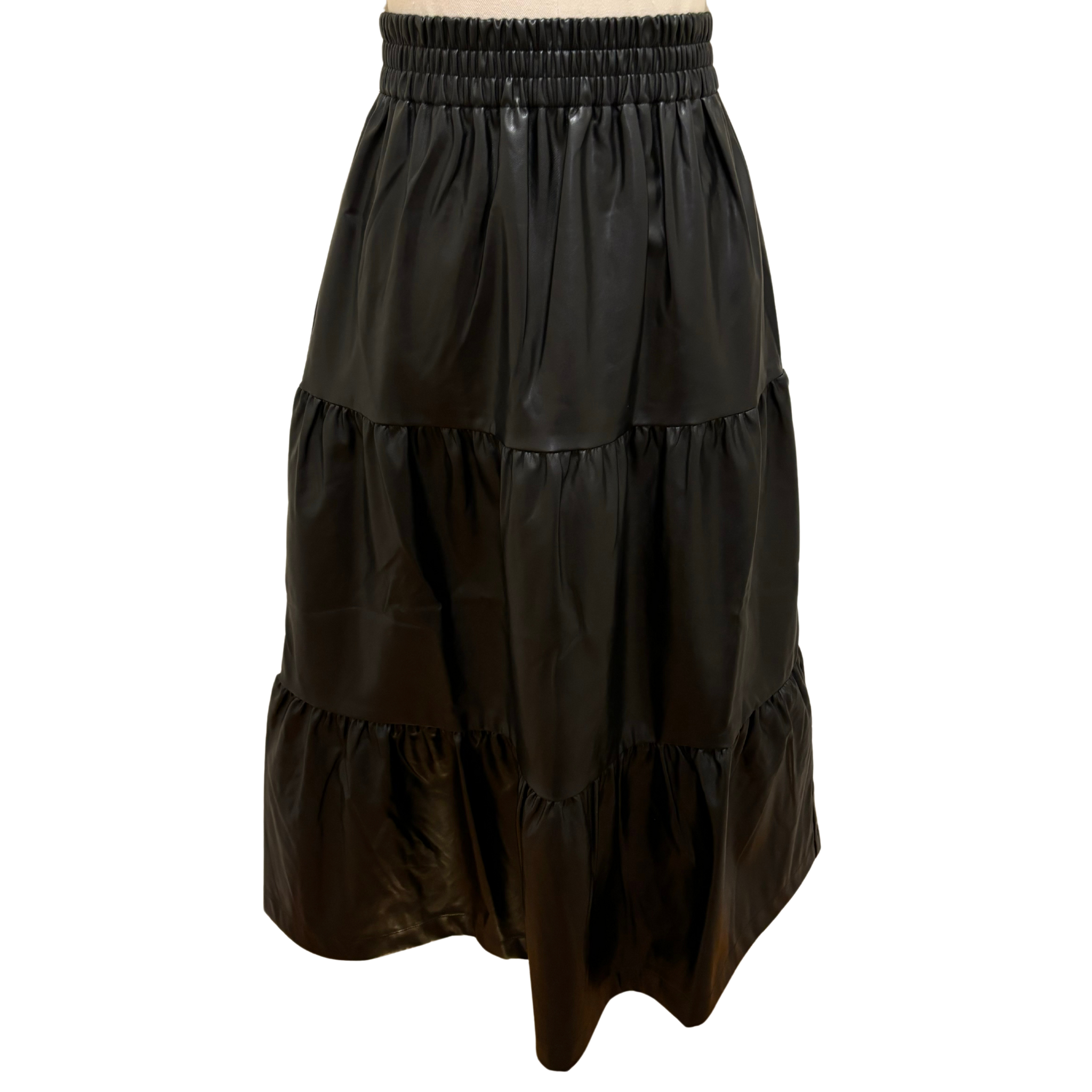 Leather Skirt in Black - The Well Appointed House