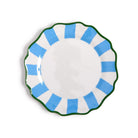 Blue Striped Dinner Plates, Set of 4