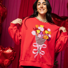 Red Valentines Bouquet Sweatshirt - Fairley Fancy