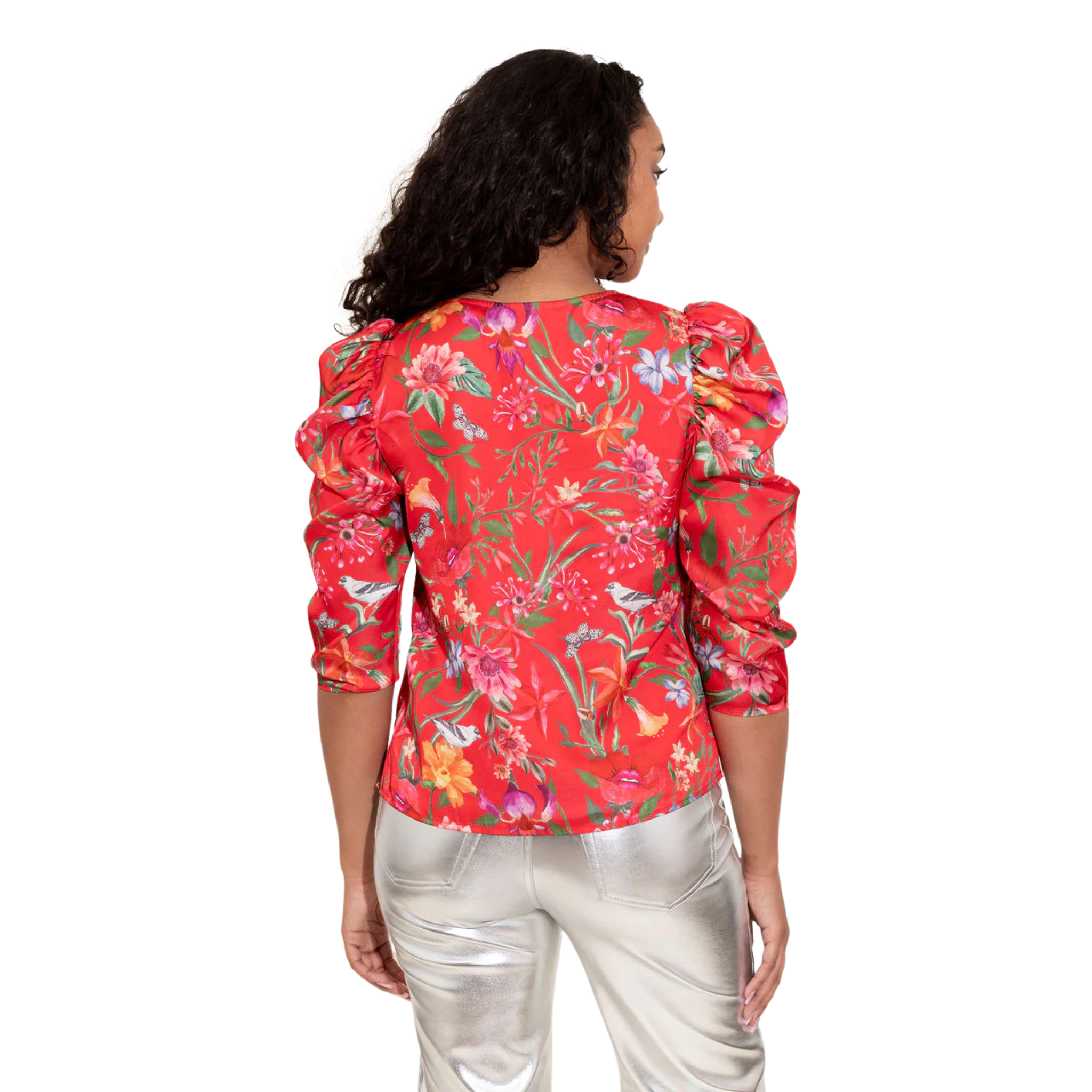 Finley Top in Feature Floral - Fairley Fancy