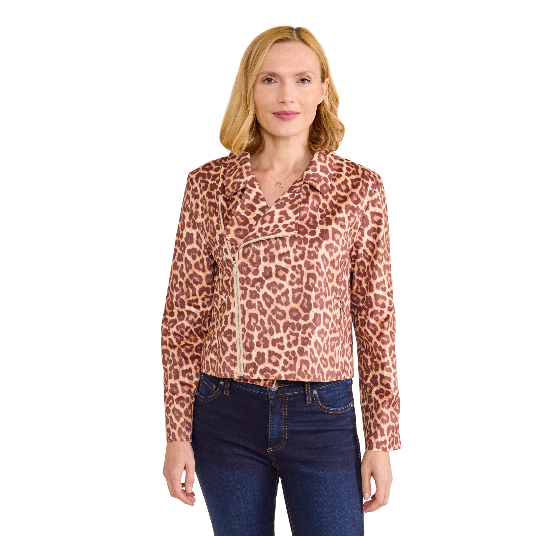 Moto Jacket in Leopard - Fairley Fancy