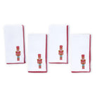 Nutcracker Set of 4 Embroidered Napkins with Merrow-Stitched Trim - Fairley Fancy