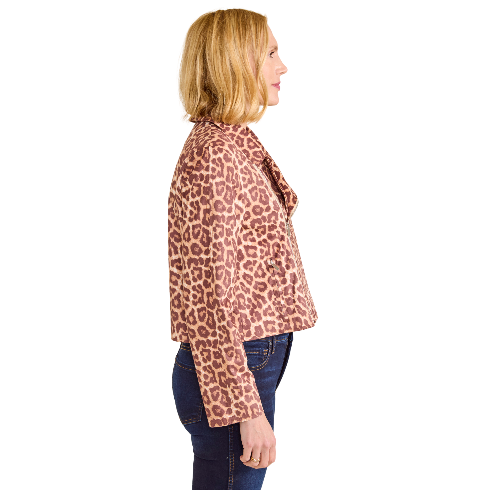 Moto Jacket in Leopard - Fairley Fancy