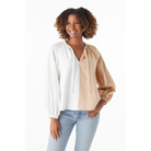 Monroe Top in White Sand - FAIRLEY FANCY