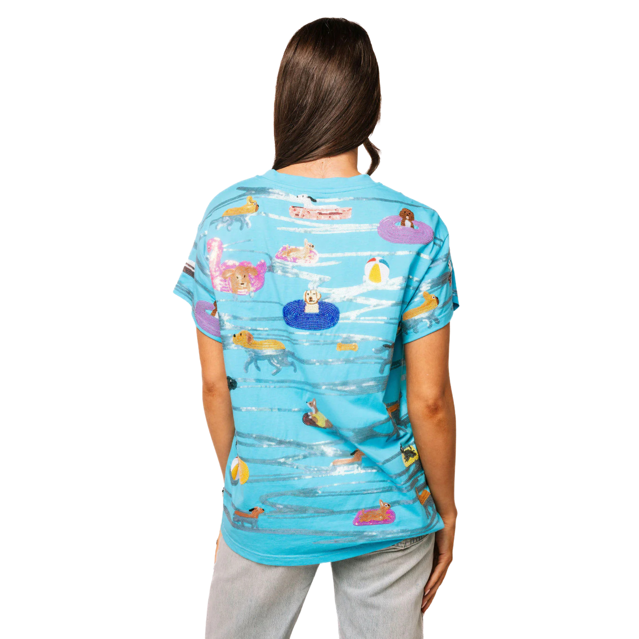 Aqua Dogs on Tubes Swimming Tee-Fairley Fancy