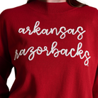 Arkansas Embroidered Mock Neck Sweater-Fairley Fancy