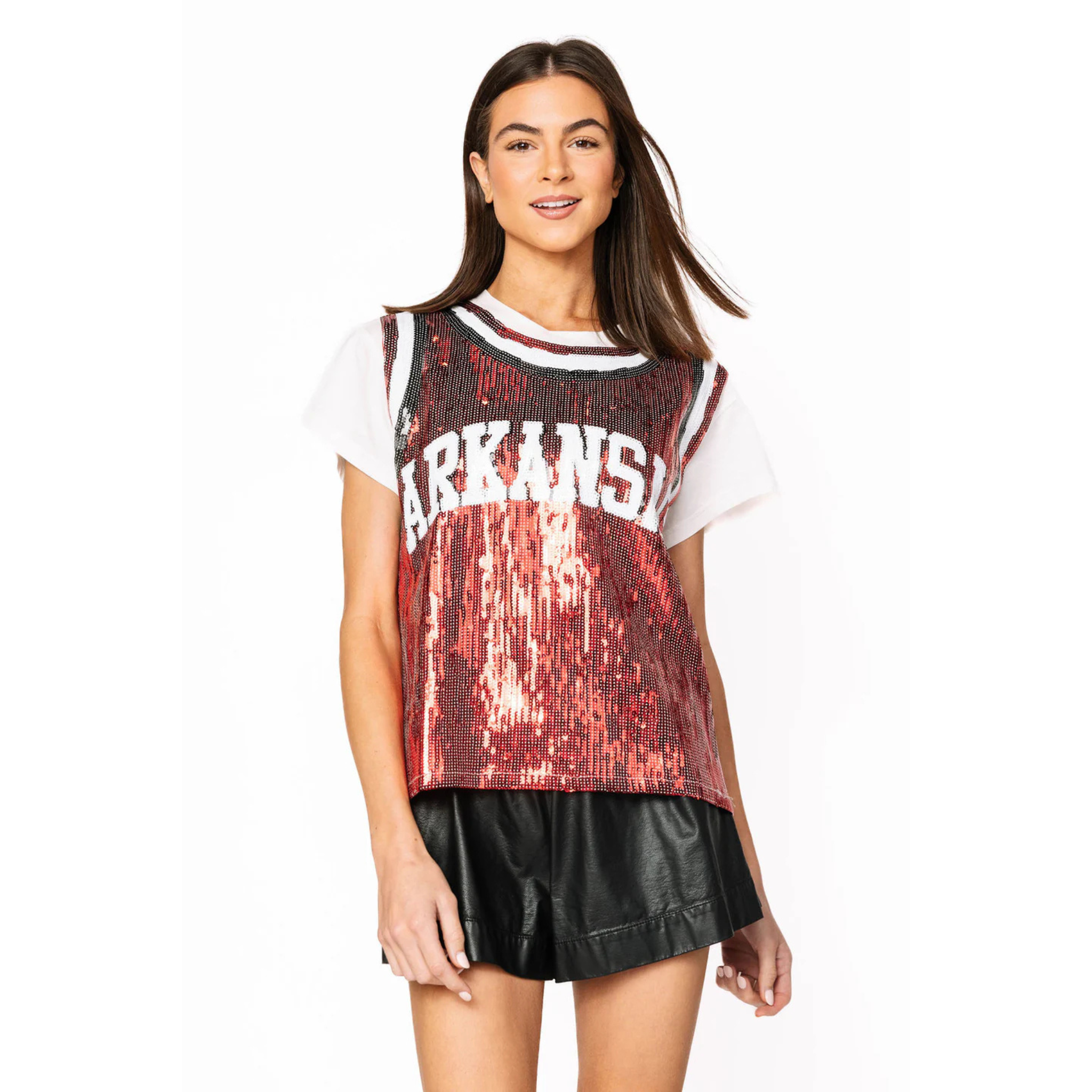 Arkansas Full Basketball Jersey Tee-Fairley Fancy