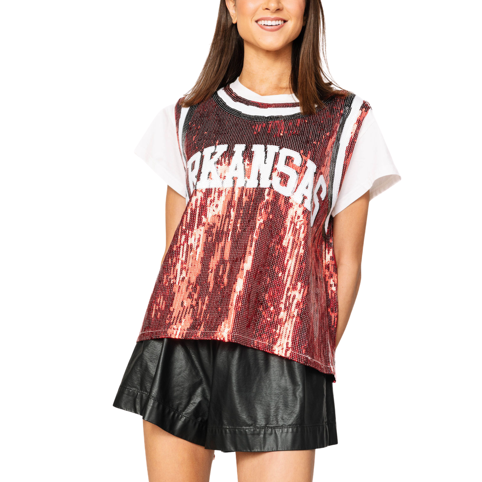 Arkansas Full Basketball Jersey Tee-Fairley Fancy