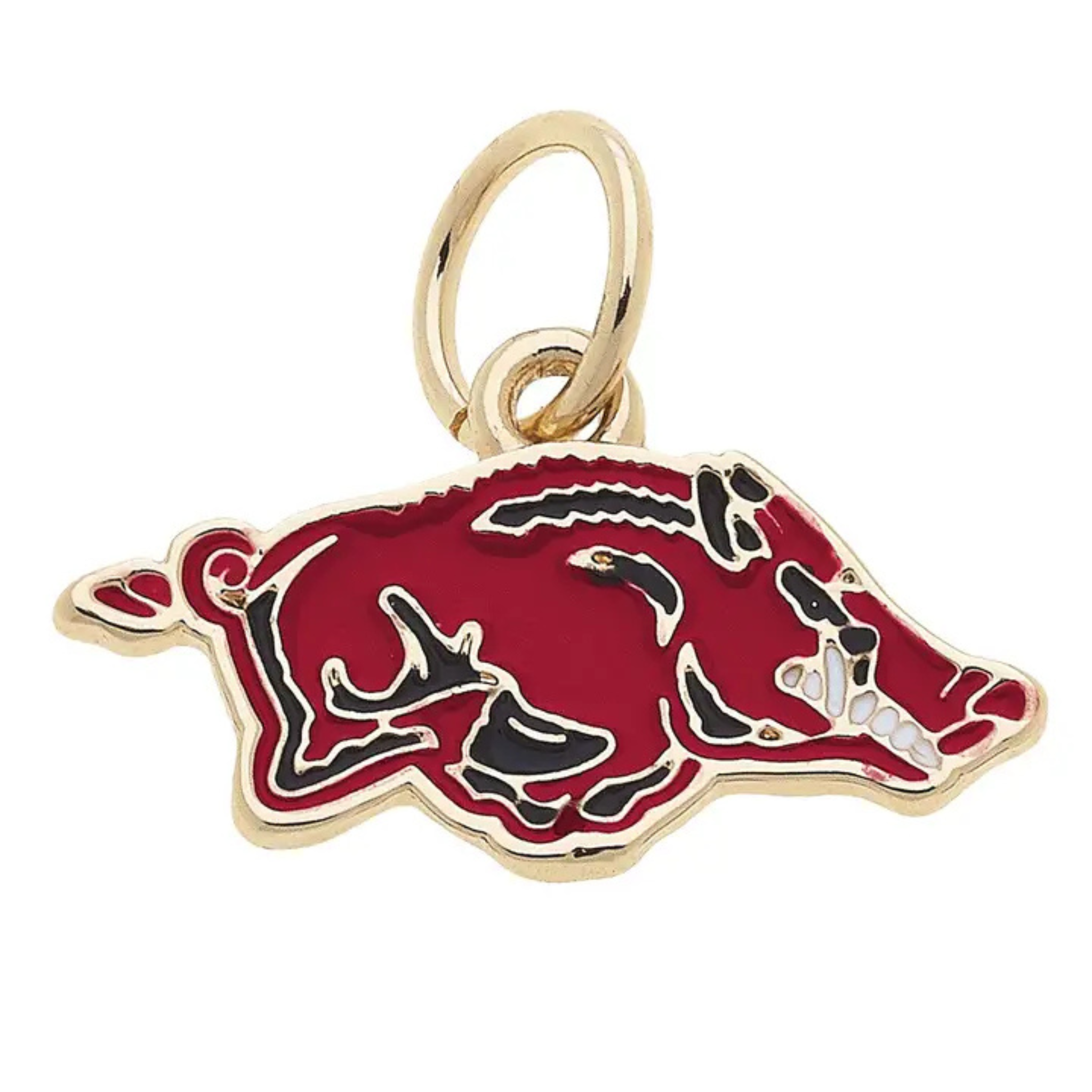 Arkansas Razorbacks Enamel Logo Charm-Fairley Fancy
