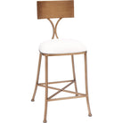 Lucy Champagne Gold Counter Height Barstool - Fairley Fancy