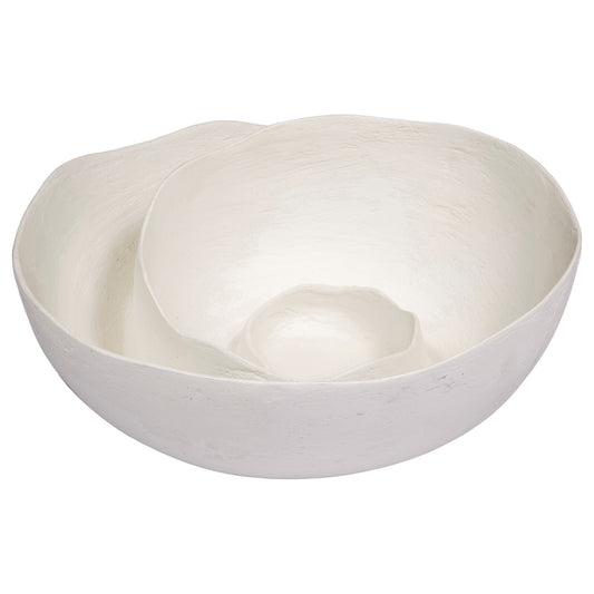 Soto White Gesso Swirl Decorative Bowl - Fairley Fancy