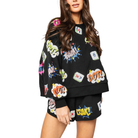 Black Mahjong Icon Sweatshirt-Fairley Fancy