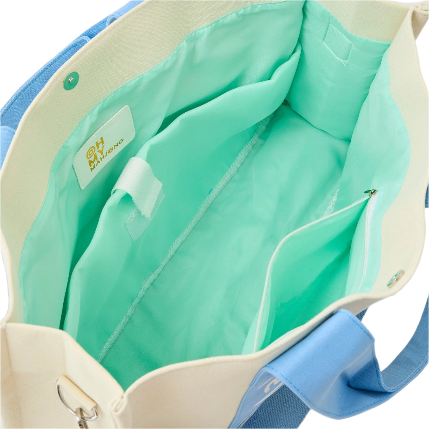 Blue Mahj it All Bag in Light Blue-Fairley Fancy