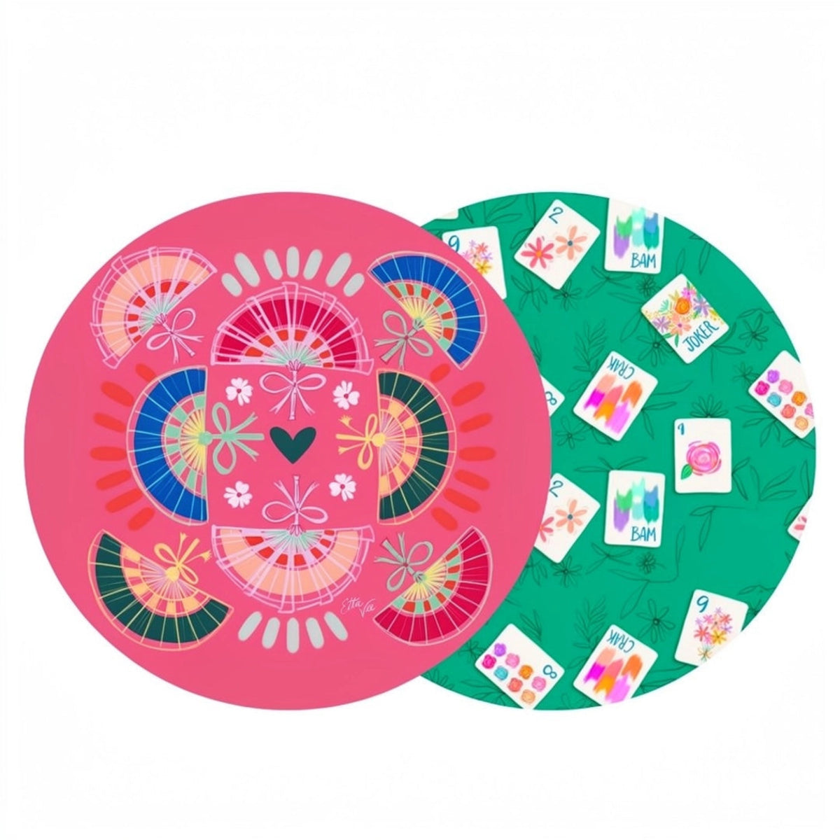 Double sided Mahjong themed tray insert