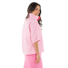 Bonny Top in Pink Carnation Stripe-Fairley Fancy