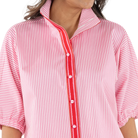 Bonny Top in Pink Carnation Stripe-Fairley Fancy