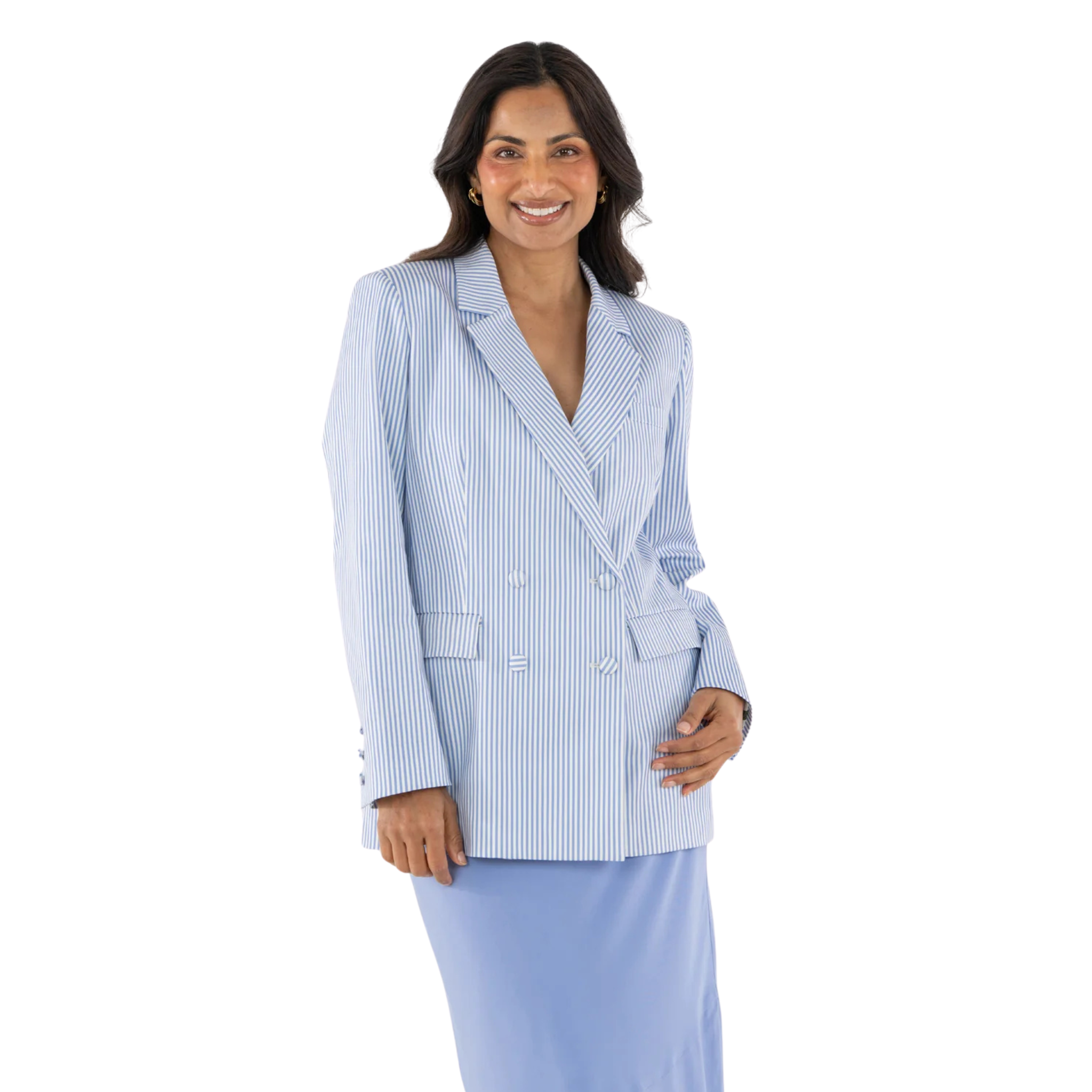 Bristol Blazer in Grapemist Stripe-Fairely Fancy