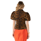 Britt Top in Tiger Jacquard-Fairley Fancy