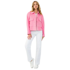 Button Up Jacket in Pink-Fairley Fancy