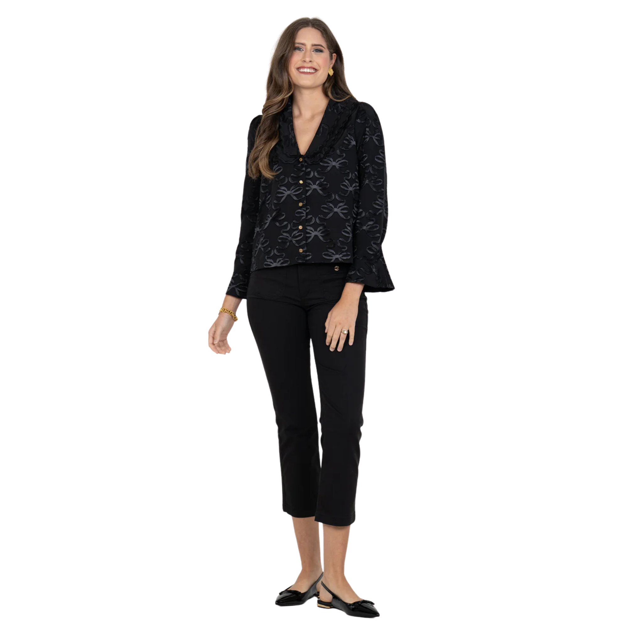 Cameron Top in Bow Lattice-Fairley Fancy