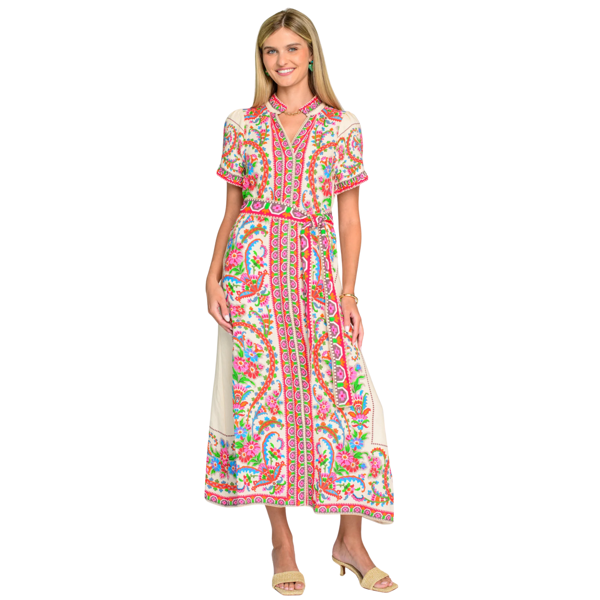 Carlisle Dress in Scroll With It-Fairley Fancy
