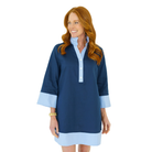 Carrie Dress Short in Navy-Fairley Fancy