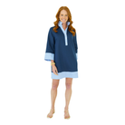 Carrie Dress Short in Navy-Fairley Fancy