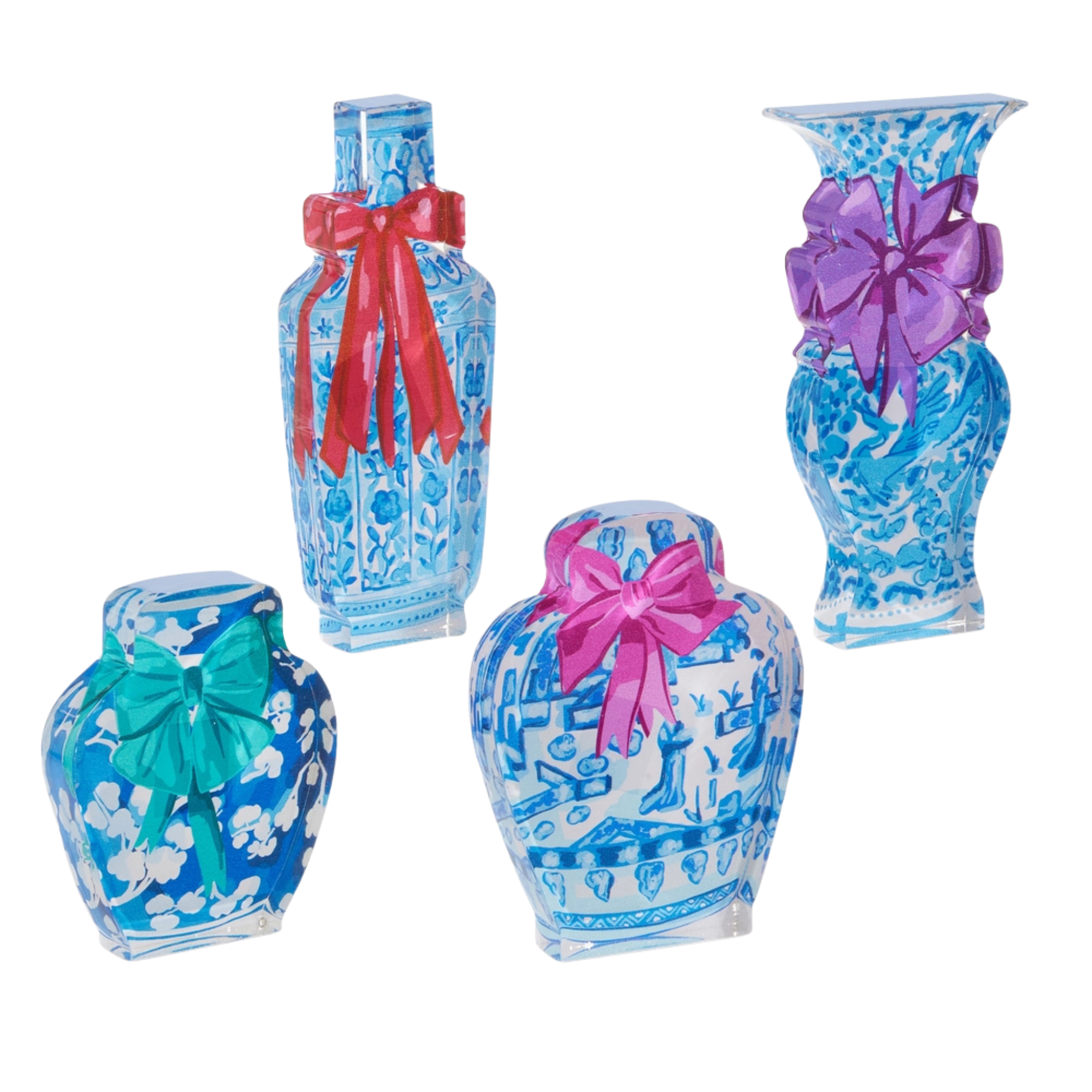 Chinoiserie Melody Acrylic Blocks-Fairley Fancy