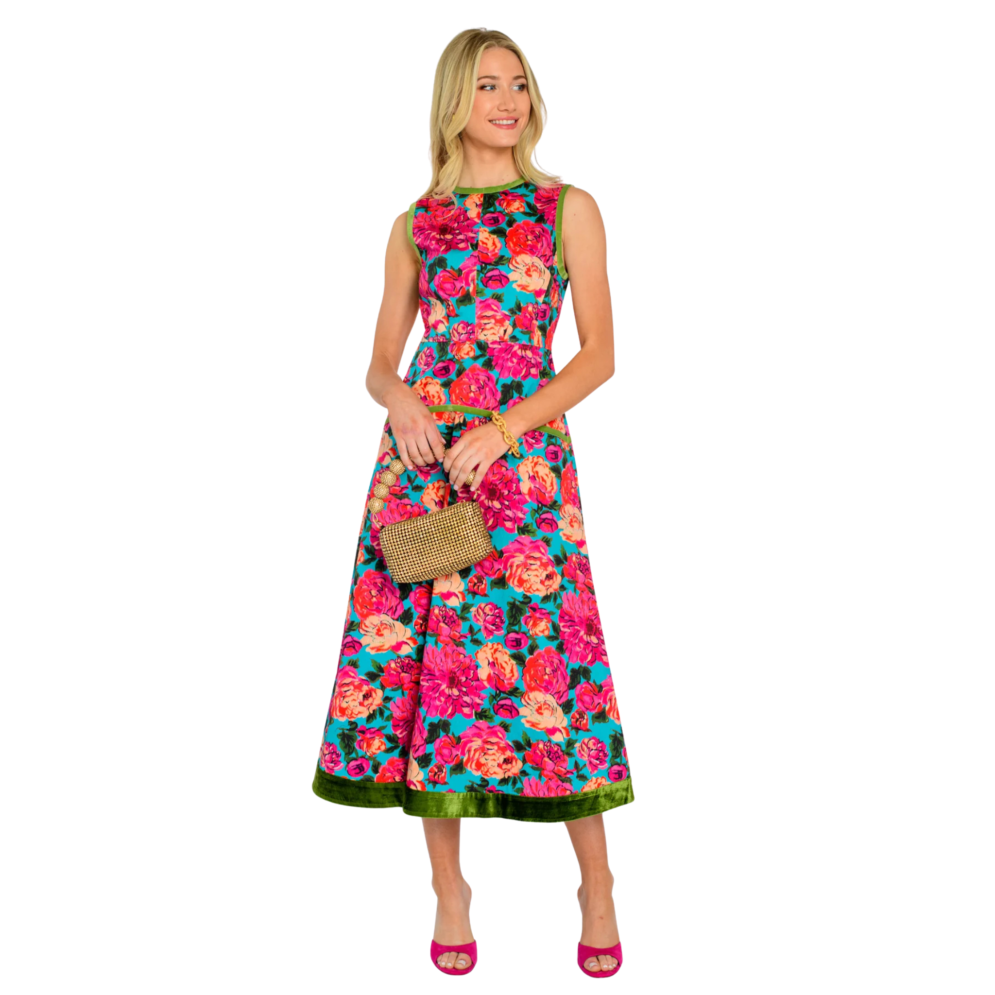 Claire Dress in Vintage Roses-Fairley Fancy