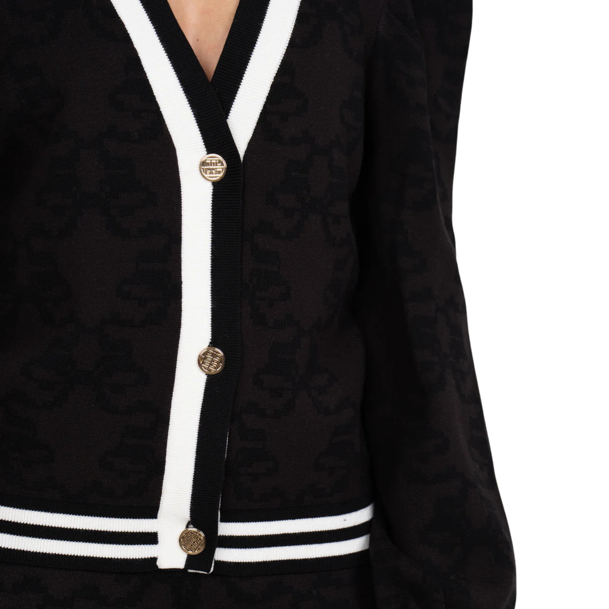 Clara Cardigan in Bow Lattice-Fairley Fancy