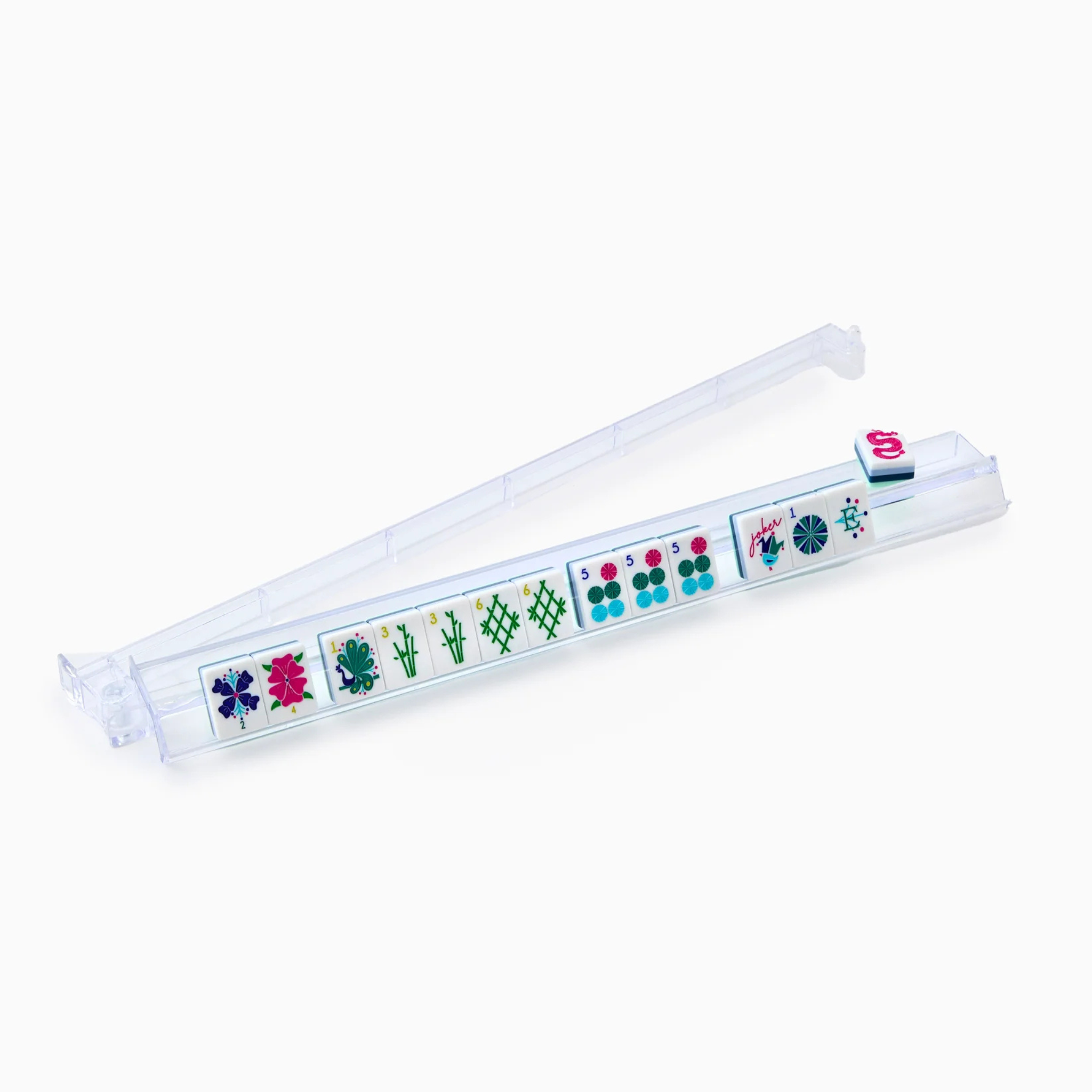 Clear Mahjong Rack & Pushers Set-Fairley Fancy