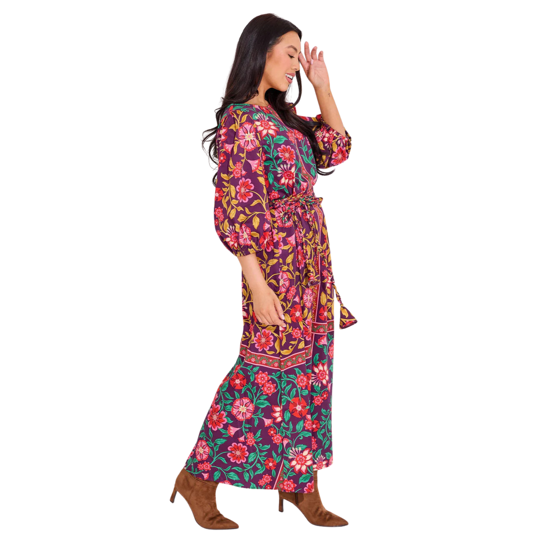 Clover Dress in Medieval Floral-Fairley Fancy