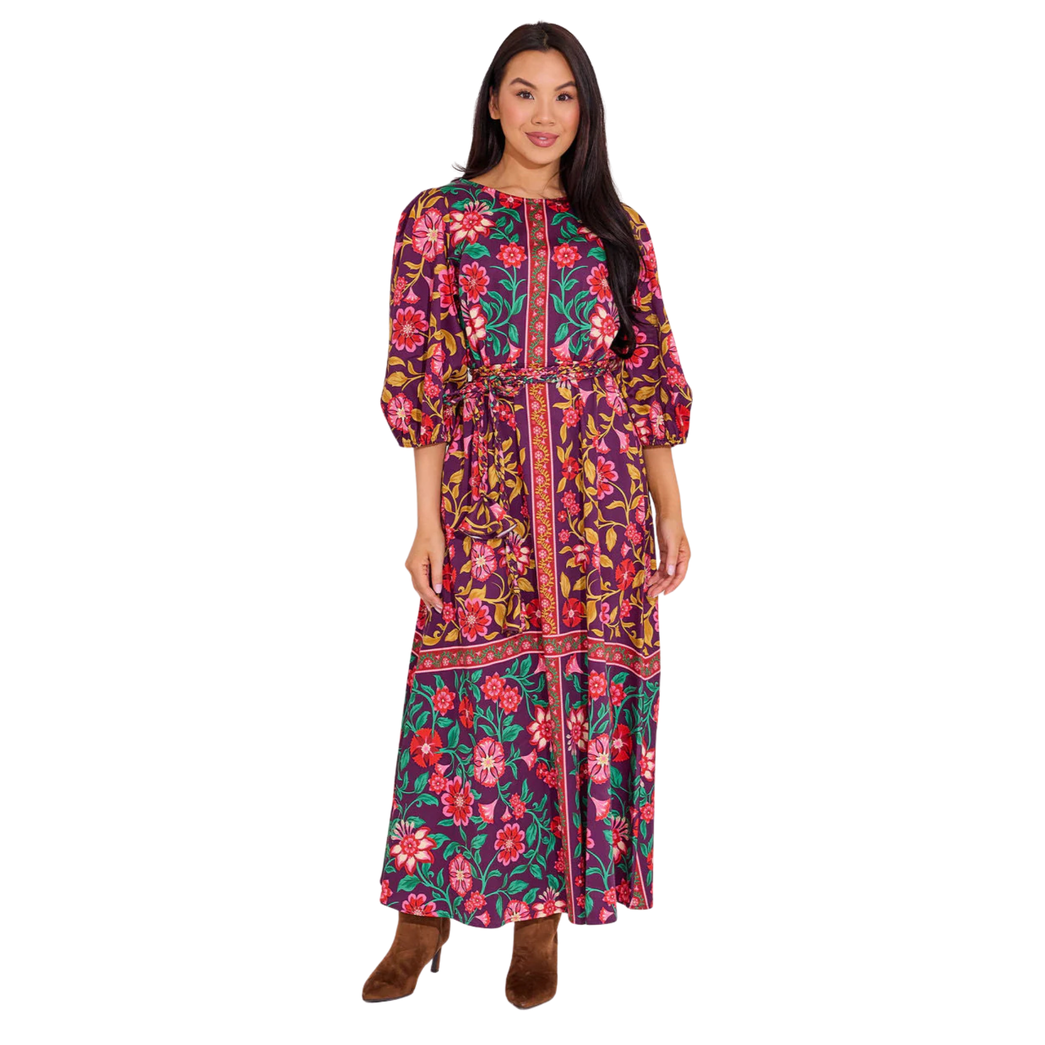 Clover Dress in Medieval Floral-Fairley Fancy