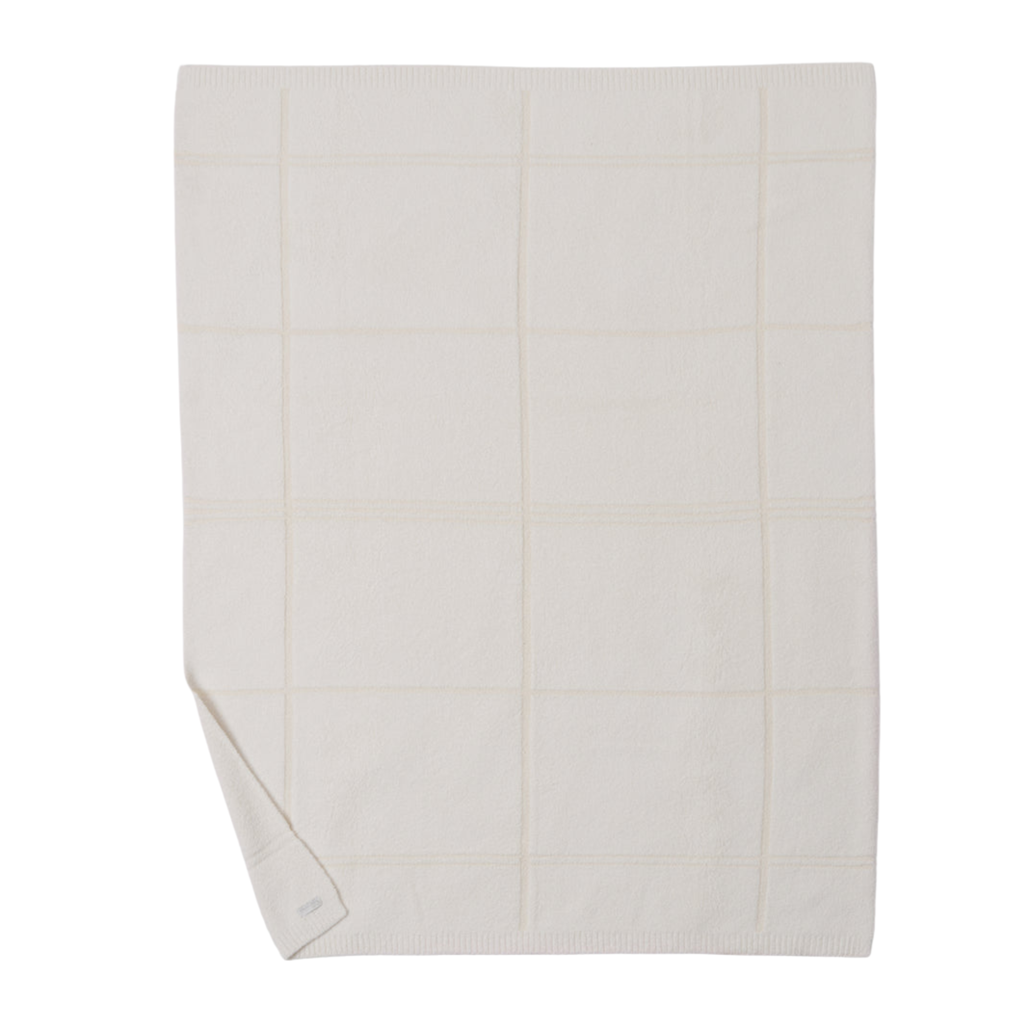 CozyChic® Cotton Tonal Plaid Throw in Cream-Fairley Fancy