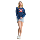 Crew Neck Bow Knit Sweater-Fairley Fancy
