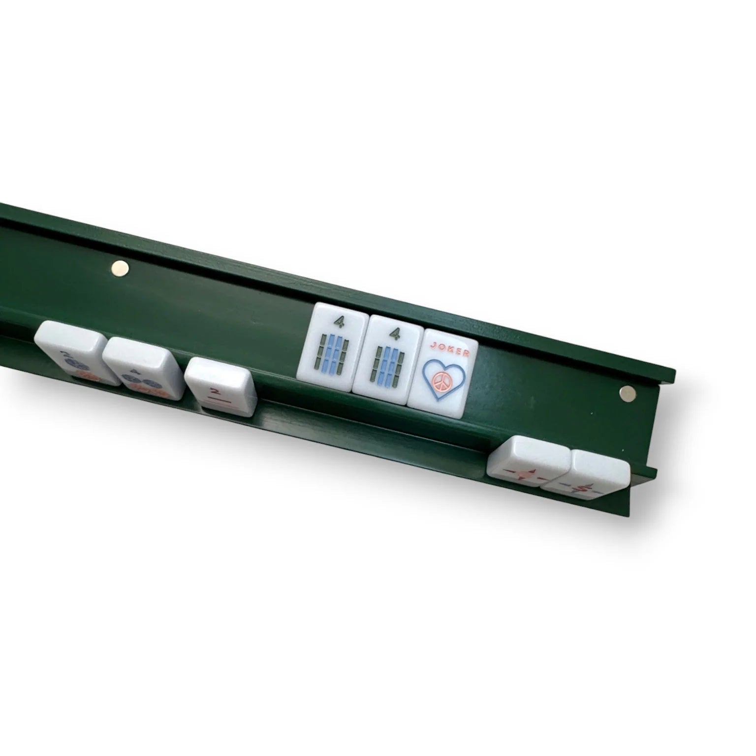 Green electronic strip with buttons and indicator lights on a white background