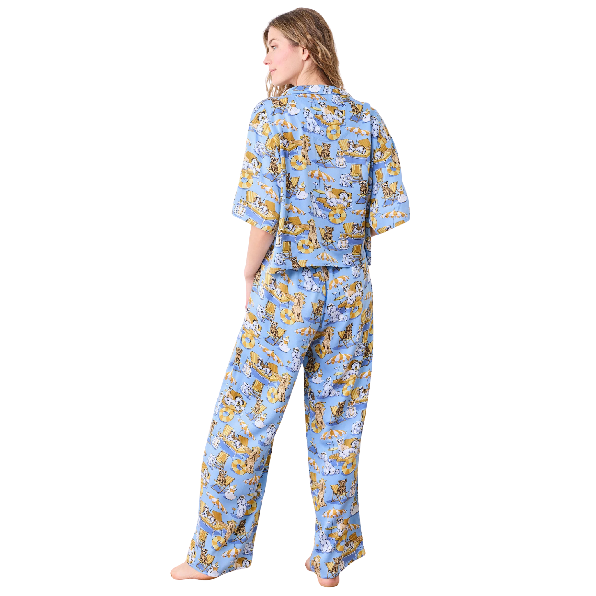 Eco Satin Wildest Dreams Set in Palm Royale Pooches Blue-Fairley Fancy