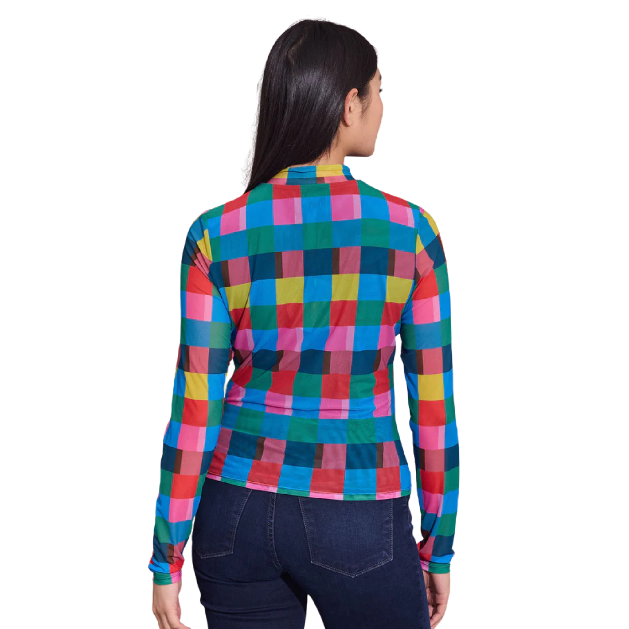 Eliza Top in Holiday Check-Fairley Fancy