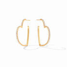 Esme Heart Pave Hoop - Fairley Fancy