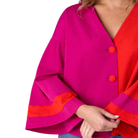 Esme Top in Sangria Colorblock-Fairley Fancy