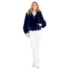 Faux Fur Jacket in Navy-Fairley Fancy